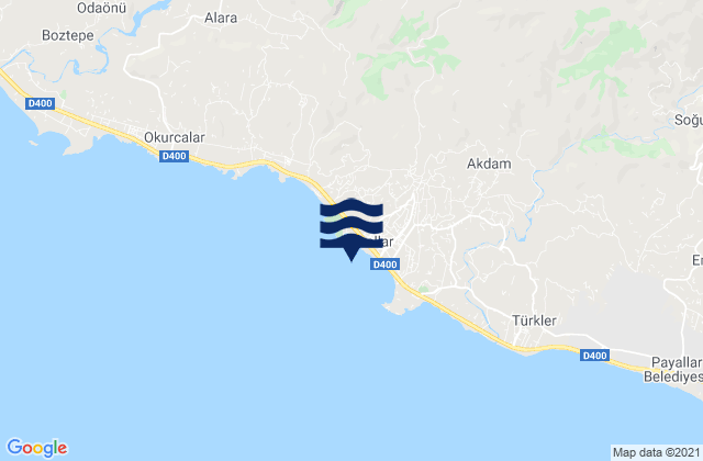 Avsallar, Turkeyの潮見表地図