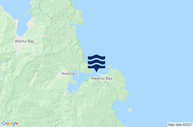 Awaroa Bay Abel Tasman, New Zealandの潮見表地図