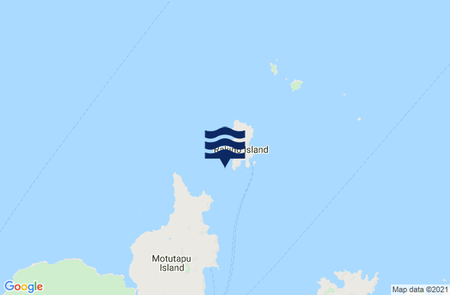 Awash Rock, New Zealandの潮見表地図