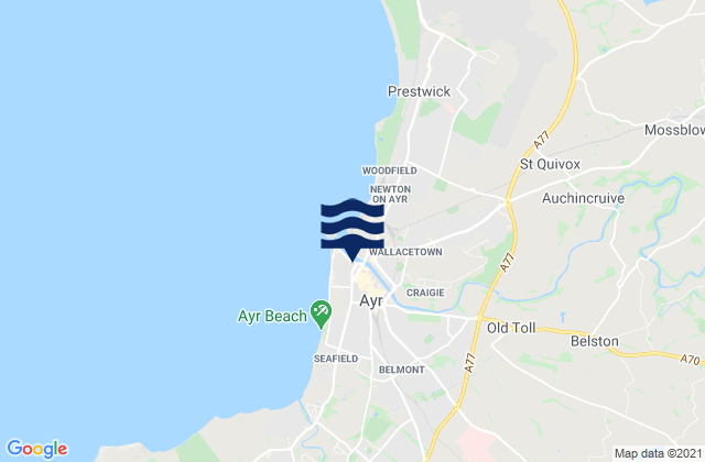 Ayr, United Kingdomの潮見表地図