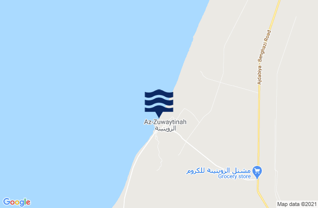 Az Zuwaytīnah, Libyaの潮見表地図