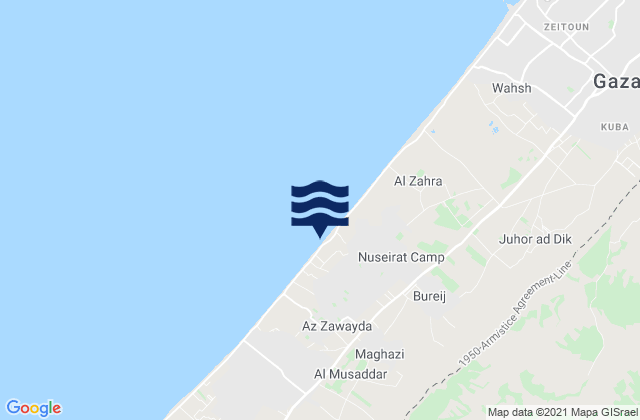Az Zuwāydah, Palestinian Territoryの潮見表地図