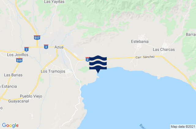 Azua, Dominican Republicの潮見表地図