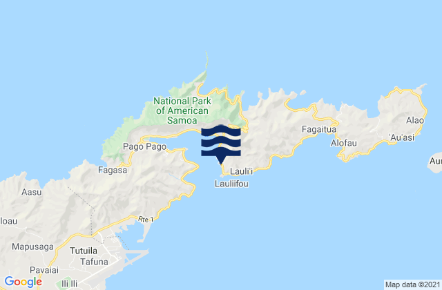 Aūa, American Samoaの潮見表地図