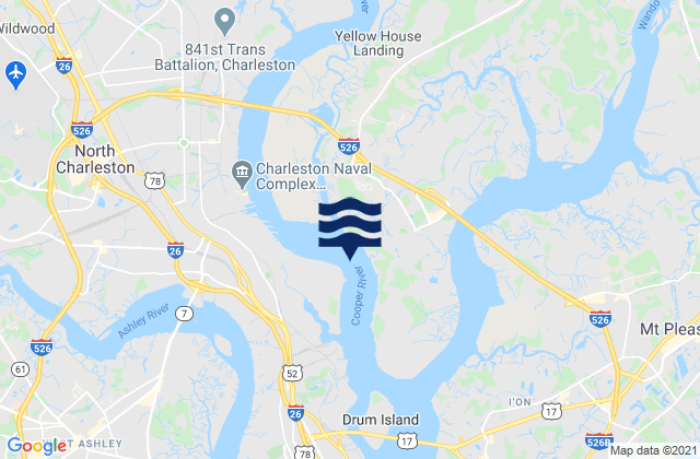 Back River entrance, United Statesの潮見表地図