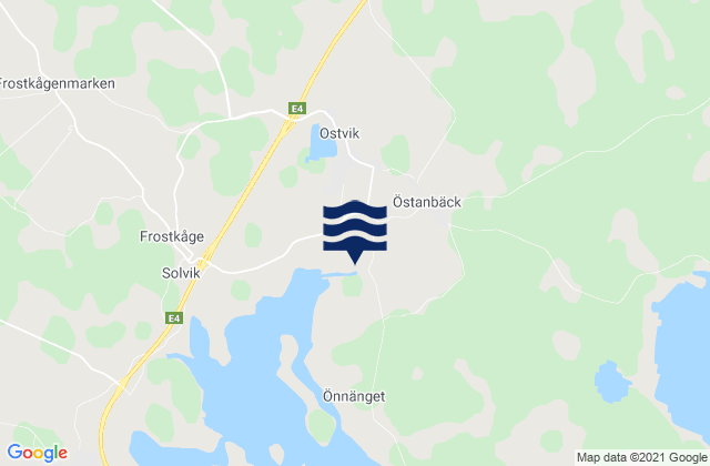 Backa, Swedenの潮見表地図