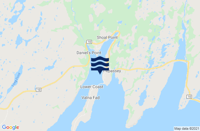 Backside (of Trepassey), Canadaの潮見表地図