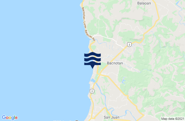 Bacnotan, Philippinesの潮見表地図