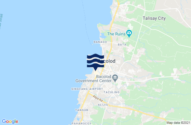 Bacolod City, Philippinesの潮見表地図