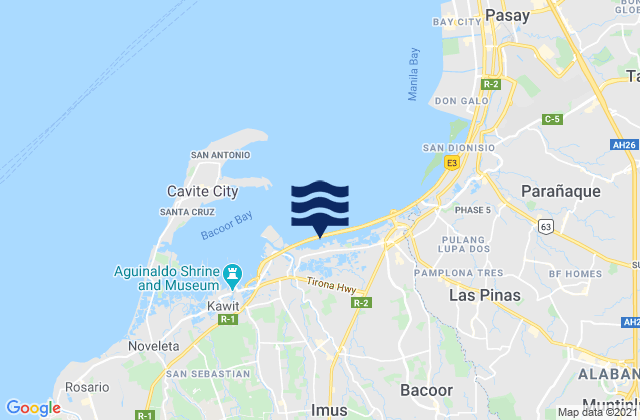 Bacoor, Philippinesの潮見表地図