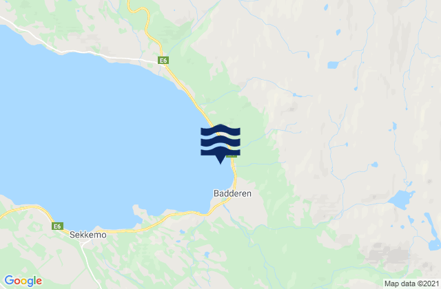 Badderen, Norwayの潮見表地図