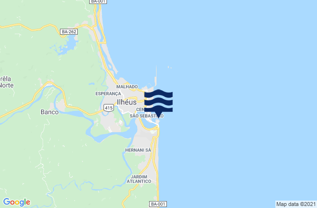 Baduska, Brazilの潮見表地図