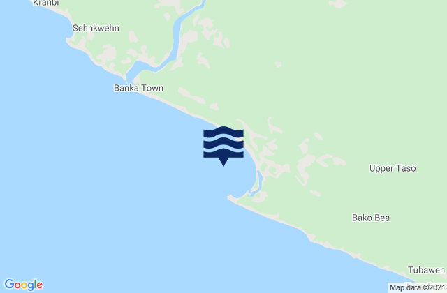 Bafu Bay, Liberiaの潮見表地図