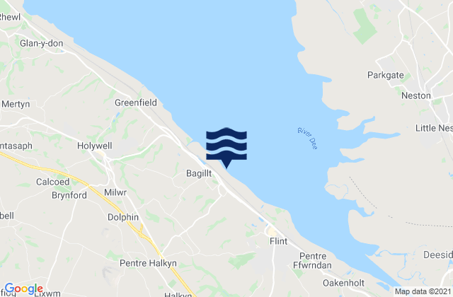 Bagillt, United Kingdomの潮見表地図