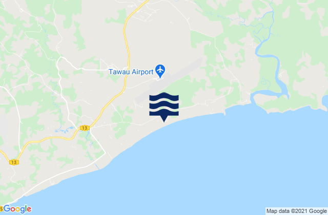 Bahagian Tawau, Malaysiaの潮見表地図