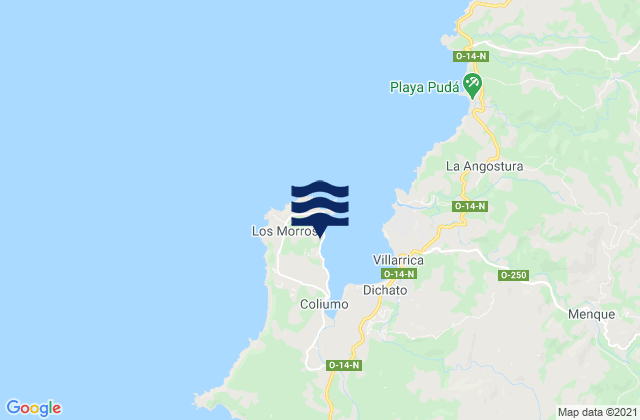 Bahia Coliumo, Chileの潮見表地図