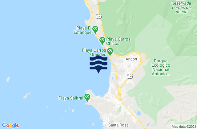 Bahia De Ancon, Peruの潮見表地図