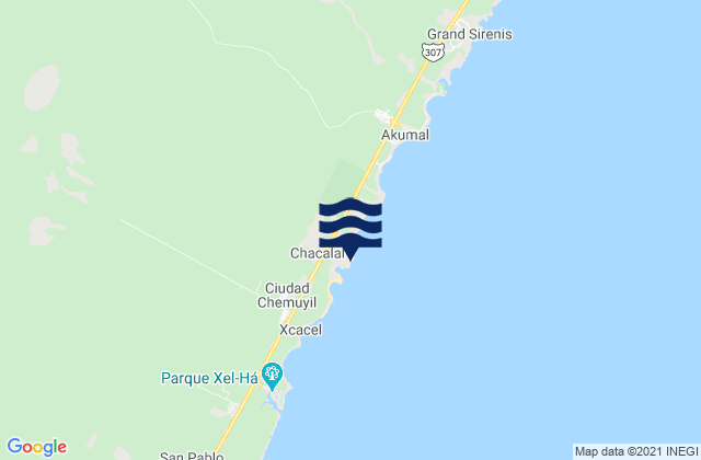 Bahia Grande, Mexicoの潮見表地図