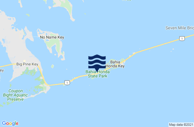 Bahia Honda Key (Bridge), United Statesの潮見表地図