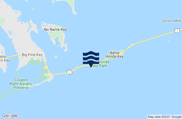 Bahia Honda Key Bahia Honda Channel, United Statesの潮見表地図