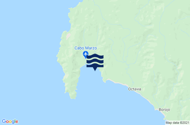 Bahia Octavia, Colombiaの潮見表地図