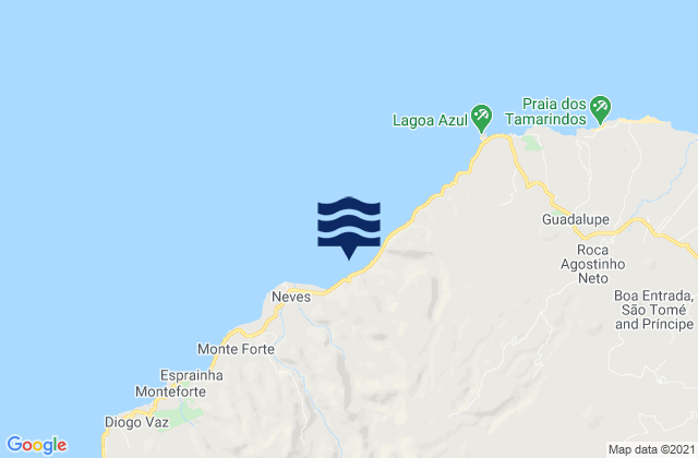 Bahia de Ana Chaves Soa Tome, Sao Tome and Principeの潮見表地図