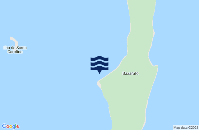 Bahia de Bazaruto, Mozambiqueの潮見表地図