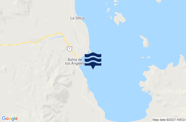Bahia de Los Angeles, Mexicoの潮見表地図