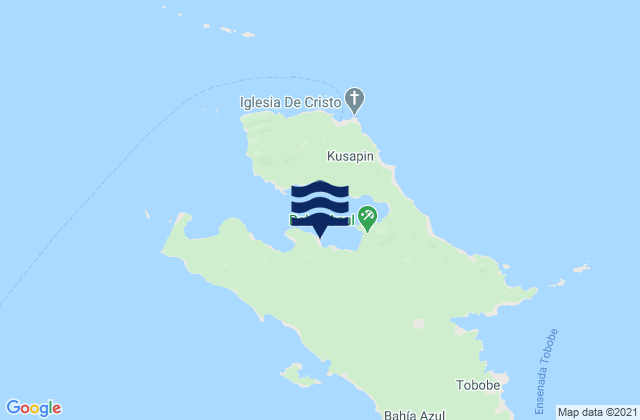 Bahía Azul, Panamaの潮見表地図