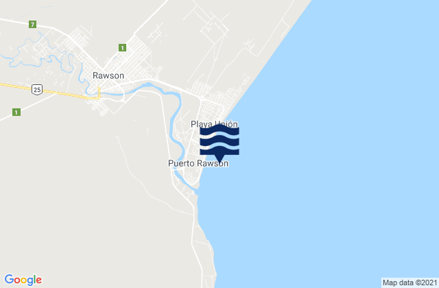 Bahía Engaño, Argentinaの潮見表地図