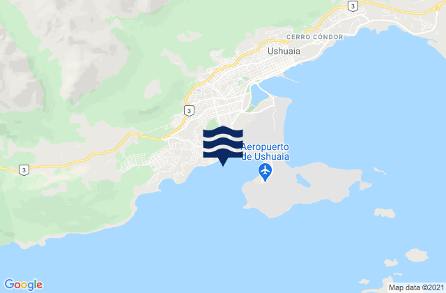 Bahía Golondrina, Argentinaの潮見表地図
