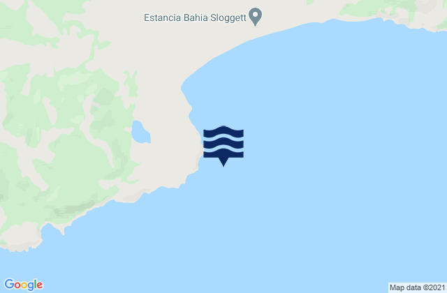 Bahía Sloggett, Argentinaの潮見表地図
