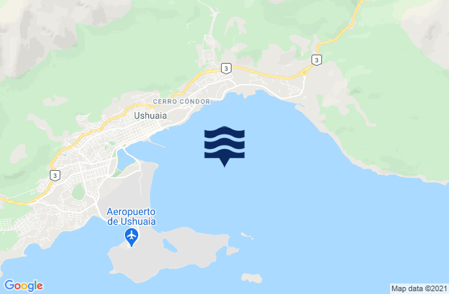 Bahía Ushuaia, Argentinaの潮見表地図