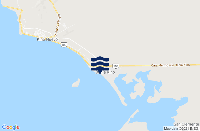 Bahía de Kino, Mexicoの潮見表地図