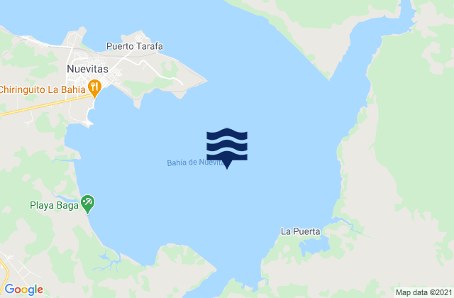 Bahía de Nuevitas, Cubaの潮見表地図