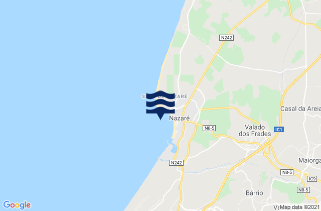 Baia de Pederneira, Portugalの潮見表地図