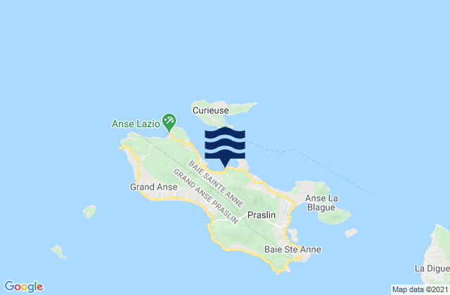 Baie Sainte Anne, Seychellesの潮見表地図