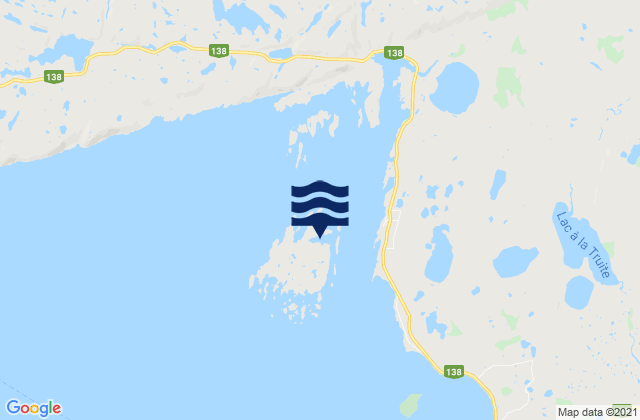 Baie de Brador, Canadaの潮見表地図