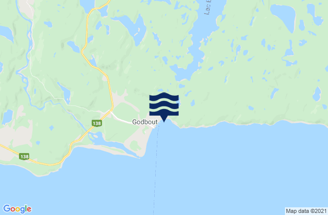 Baie de Godbout, Canadaの潮見表地図