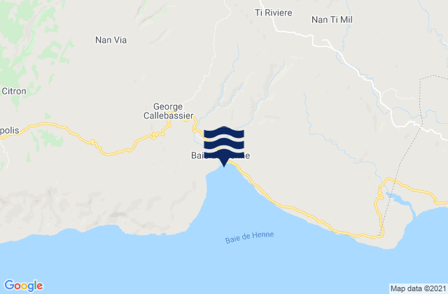 Baie de Henne, Haitiの潮見表地図