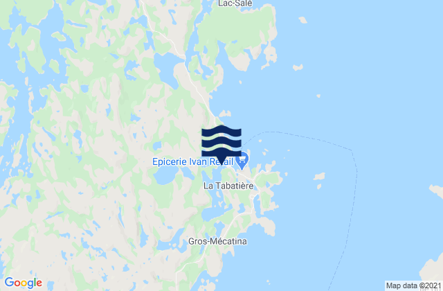 Baie de La Tabatière, Canadaの潮見表地図