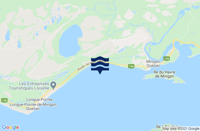 Baie de Mingan, Canadaの潮見表地図