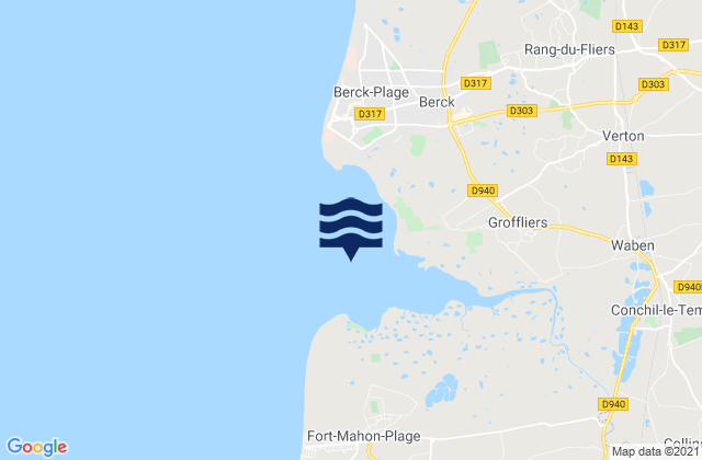Baie de l'Authie, Franceの潮見表地図