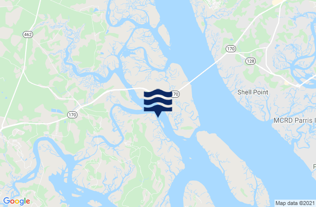 Bailey's Landing, United Statesの潮見表地図