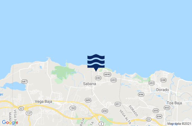Bajura Barrio, Puerto Ricoの潮見表地図