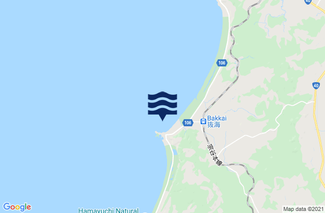Bakkai, Japanの潮見表地図