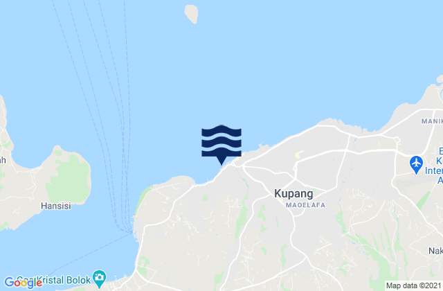 Bakunase, Indonesiaの潮見表地図