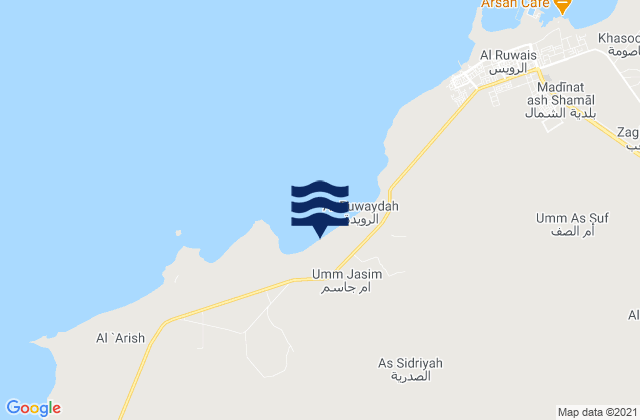 Baladīyat ash Shamāl, Qatarの潮見表地図