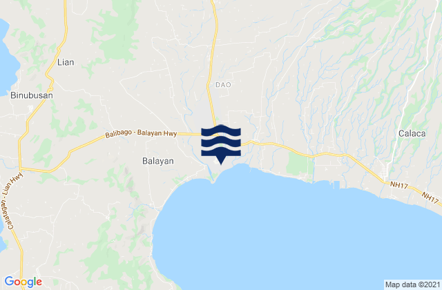Balayan, Philippinesの潮見表地図