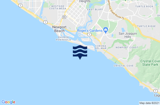 Balboa Beach, United Statesの潮見表地図